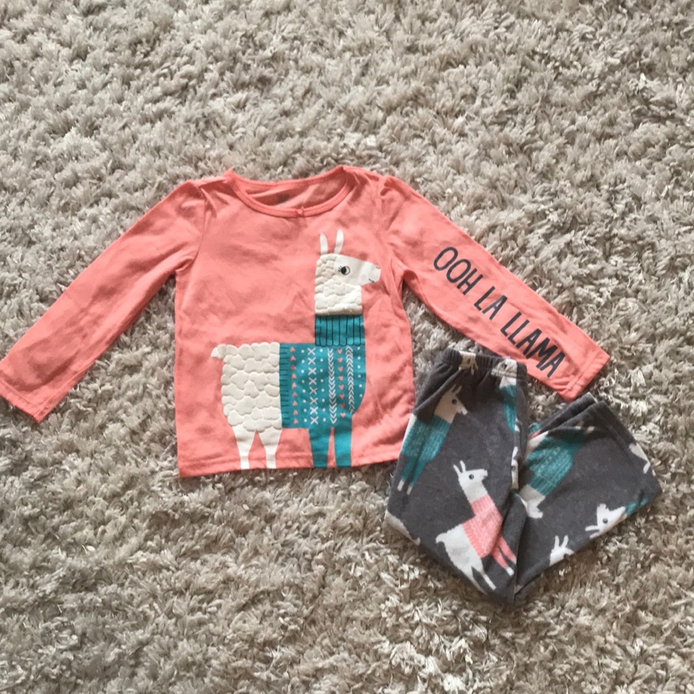 Toddler girl llama pajama